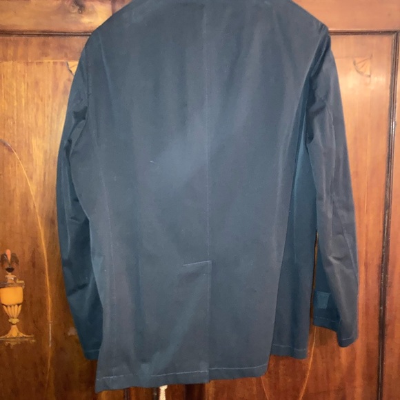 Theory mens cotton short all weather jacket Nehru three button collar button up - Picture 2 of 15